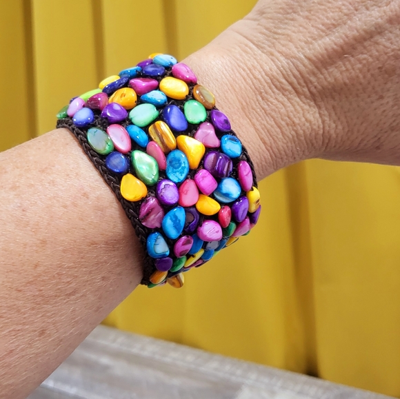 Bracelete multicolor stones. Unique - Picture 2 of 3